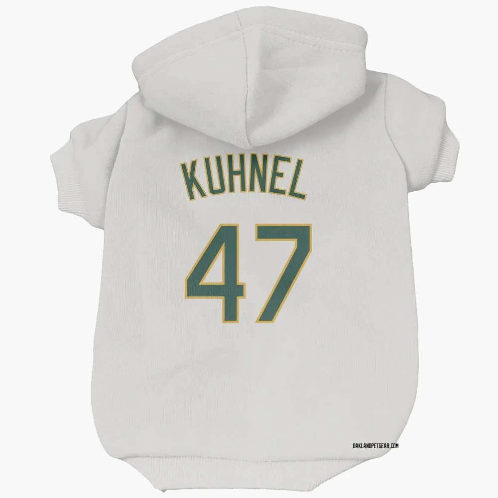 Oakland Athletics Joel Kuhnel White Pet Hoodie for Dog & Cat
