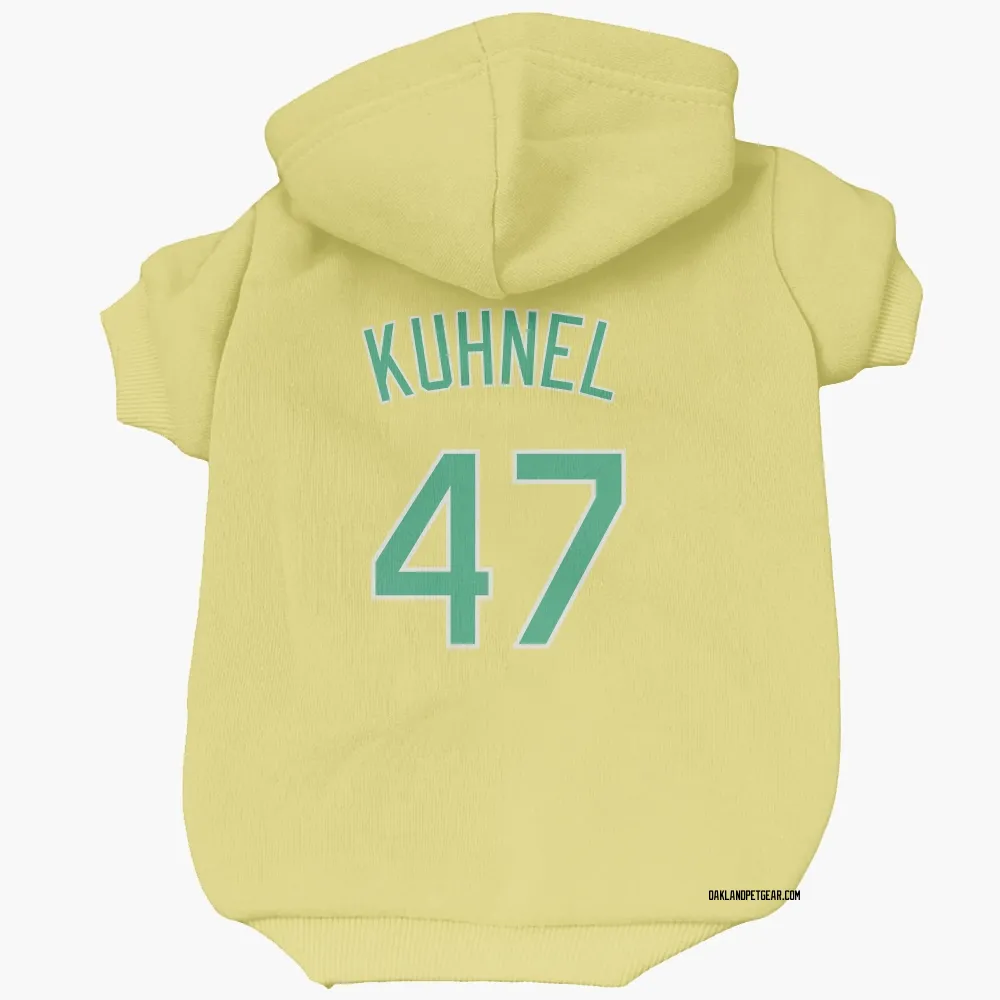 Oakland Athletics Joel Kuhnel Yellow Pet Hoodie for Dog & Cat