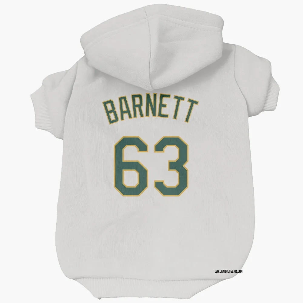 Oakland Athletics Mason Barnett White Pet Hoodie for Dog & Cat