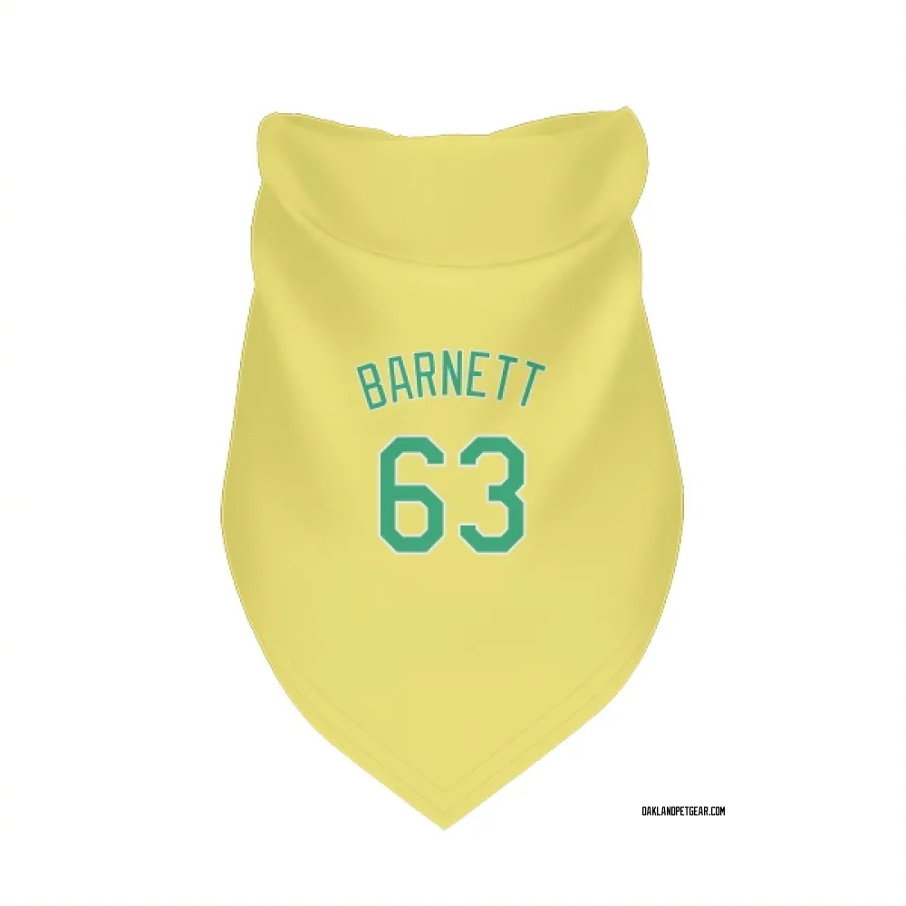 Oakland Athletics Mason Barnett Yellow Pet Bandana for Dog & Cat