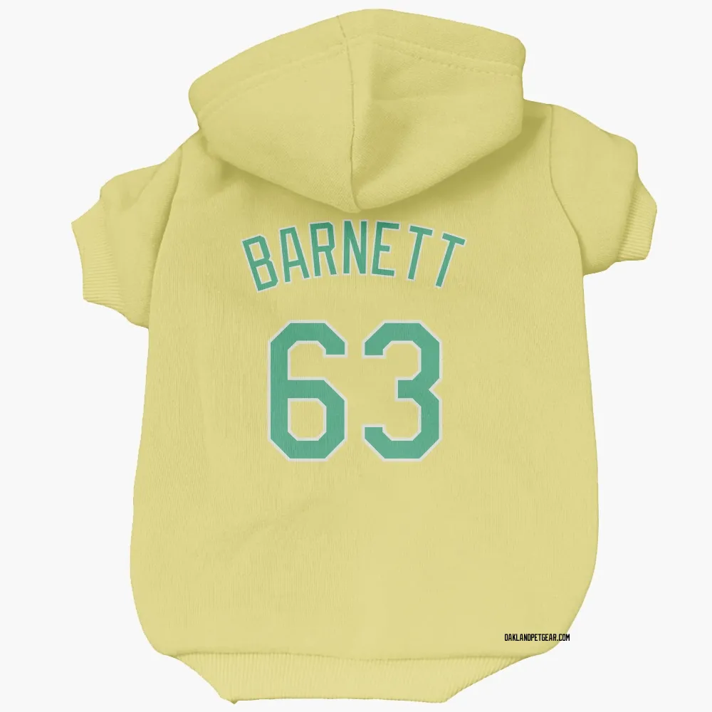 Oakland Athletics Mason Barnett Yellow Pet Hoodie for Dog & Cat
